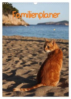 Familienplaner Katzen (Wandkalender 2025 DIN A3 hoch), CALVENDO Monatskalender