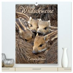 Wildschweine (hochwertiger Premium Wandkalender 2025 DIN A2 hoch), Kunstdruck in Hochglanz