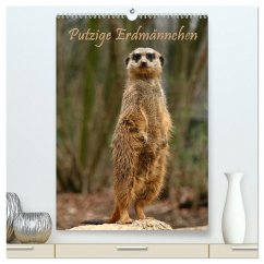 Erdmännchen / Terminplaner (hochwertiger Premium Wandkalender 2025 DIN A2 hoch), Kunstdruck in Hochglanz