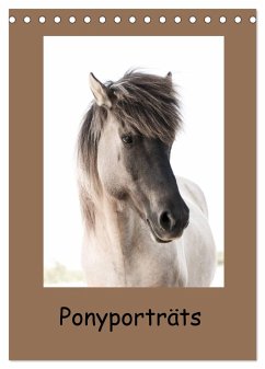 Ponyporträts (Tischkalender 2025 DIN A5 hoch), CALVENDO Monatskalender
