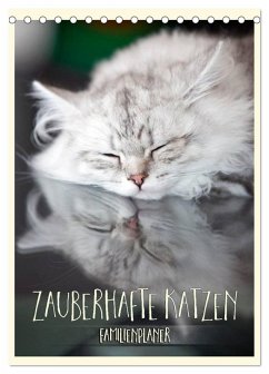 Zauberhafte Katzen - Familienplaner (Tischkalender 2025 DIN A5 hoch), CALVENDO Monatskalender