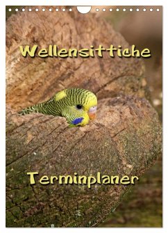 Wellensittiche Terminplaner (Wandkalender 2025 DIN A4 hoch), CALVENDO Monatskalender