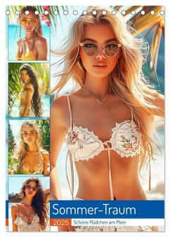 Sommer-Traum. Schöne Mädchen am Meer (Tischkalender 2025 DIN A5 hoch), CALVENDO Monatskalender - Calvendo;Hurley, Rose