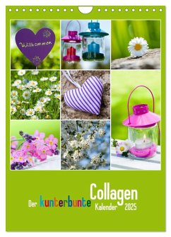 Der kunterbunte Collagen Kalender (Wandkalender 2025 DIN A4 hoch), CALVENDO Monatskalender