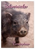Schweinischer Terminplaner (Wandkalender 2025 DIN A2 hoch), CALVENDO Monatskalender