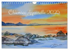 Chiemsee Aquarelle (Wandkalender 2025 DIN A4 quer), CALVENDO Monatskalender