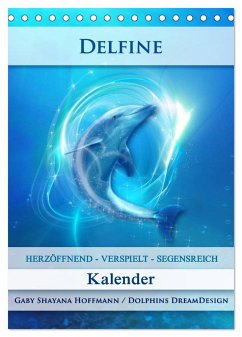 Delfine - Kalender (Tischkalender 2025 DIN A5 hoch), CALVENDO Monatskalender