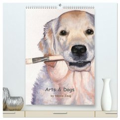 Arts & Dogs (hochwertiger Premium Wandkalender 2025 DIN A2 hoch), Kunstdruck in Hochglanz