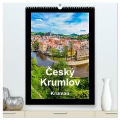 Cesky Krumlov Krumau (hochwertiger Premium Wandkalender 2025 DIN A2 hoch), Kunstdruck in Hochglanz - Calvendo;Aguja