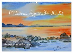 Chiemsee Aquarelle (Wandkalender 2025 DIN A2 quer), CALVENDO Monatskalender