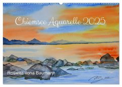 Chiemsee Aquarelle (Wandkalender 2025 DIN A2 quer), CALVENDO Monatskalender