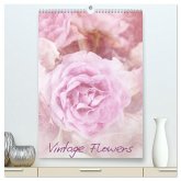 Vintage Flowers (hochwertiger Premium Wandkalender 2025 DIN A2 hoch), Kunstdruck in Hochglanz