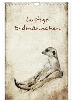 Lustige Erdmännchen (Wandkalender 2025 DIN A4 hoch), CALVENDO Monatskalender