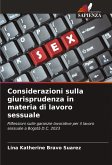 Considerazioni sulla giurisprudenza in materia di lavoro sessuale