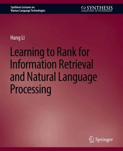 Learning to Rank for Information Retrieval and Natural Language Processing (eBook, PDF) - Li, Hang