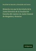 Memoria con que la Secretaría de la Junta Directiva de la Facultad de Derecho dió cuenta á la Junta General de Abogados y Notarios