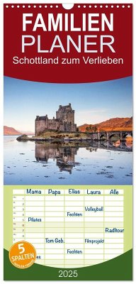 Familienplaner 2025 - Schottland zum Verlieben mit 5 Spalten (Wandkalender, 21 x 45 cm) CALVENDO