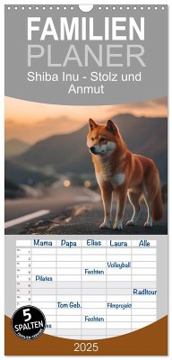 Familienplaner 2025 - Shiba Inu - Stolz und Anmut mit 5 Spalten (Wandkalender, 21 x 45 cm) CALVENDO - Calvendo;Walther, Gisela