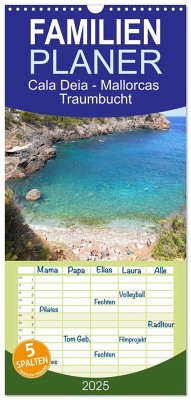 Familienplaner 2025 - Cala Deia - Mallorcas Traumbucht mit 5 Spalten (Wandkalender, 21 x 45 cm) CALVENDO