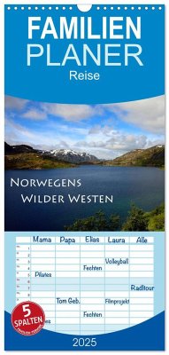 Familienplaner 2025 - Norwegens Wilder Westen mit 5 Spalten (Wandkalender, 21 x 45 cm) CALVENDO