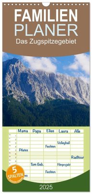 Familienplaner 2025 - Das Zugspitzegebiet mit 5 Spalten (Wandkalender, 21 x 45 cm) CALVENDO - Calvendo;Berdin, Sandra