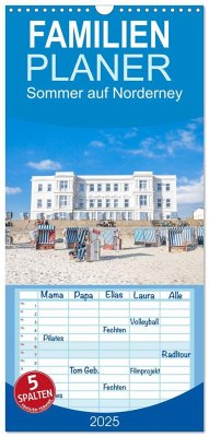 Familienplaner 2025 - Sommer auf Norderney mit 5 Spalten (Wandkalender, 21 x 45 cm) CALVENDO