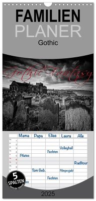 Familienplaner 2025 - Gothic Fantasy mit 5 Spalten (Wandkalender, 21 x 45 cm) CALVENDO - Calvendo;Cross, Martina