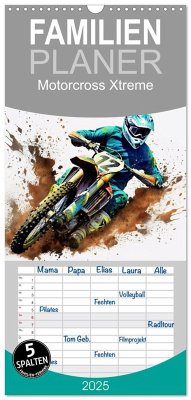 Familienplaner 2025 - Motorcross Xtreme mit 5 Spalten (Wandkalender, 21 x 45 cm) CALVENDO