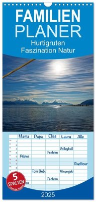 Familienplaner 2025 - Hurtigruten - Faszination Natur mit 5 Spalten (Wandkalender, 21 x 45 cm) CALVENDO