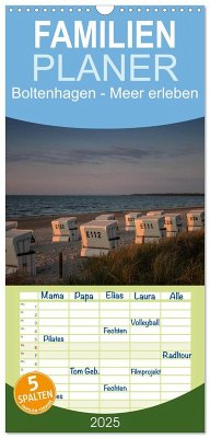 Familienplaner 2025 - Boltenhagen - Meer erleben mit 5 Spalten (Wandkalender, 21 x 45 cm) CALVENDO