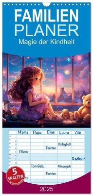 Familienplaner 2025 - Magie der Kindheit mit 5 Spalten (Wandkalender, 21 x 45 cm) CALVENDO