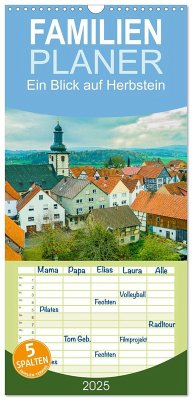 Familienplaner 2025 - Ein Blick auf Herbstein mit 5 Spalten (Wandkalender, 21 x 45 cm) CALVENDO