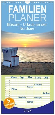Familienplaner 2025 - Büsum - Urlaub an der Nordsee mit 5 Spalten (Wandkalender, 21 x 45 cm) CALVENDO