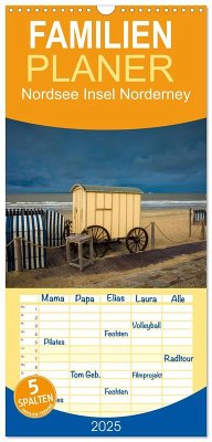 Familienplaner 2025 - Nordsee Insel Norderney mit 5 Spalten (Wandkalender, 21 x 45 cm) CALVENDO