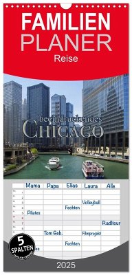 Familienplaner 2025 - beeindruckendes Chicago mit 5 Spalten (Wandkalender, 21 x 45 cm) CALVENDO