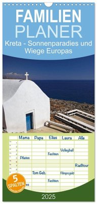 Familienplaner 2025 - Kreta - Sonnenparadies und Wiege Europas mit 5 Spalten (Wandkalender, 21 x 45 cm) CALVENDO