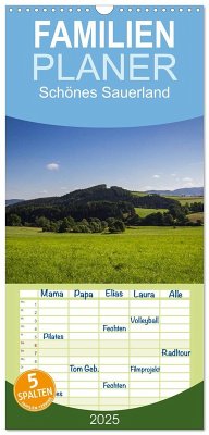 Familienplaner 2025 - Schönes Sauerland mit 5 Spalten (Wandkalender, 21 x 45 cm) CALVENDO