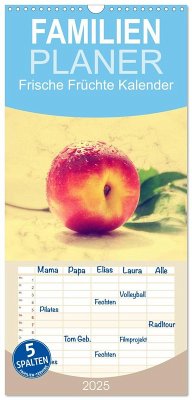 Familienplaner 2025 - Frische Früchte Kalender mit 5 Spalten (Wandkalender, 21 x 45 cm) CALVENDO