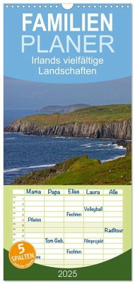 Familienplaner 2025 - Irlands vielfältige Landschaften mit 5 Spalten (Wandkalender, 21 x 45 cm) CALVENDO