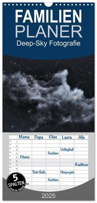 Familienplaner 2025 - Deep-Sky Fotografie mit 5 Spalten (Wandkalender, 21 x 45 cm) CALVENDO