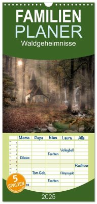 Familienplaner 2025 - Waldgeheimnisse mit 5 Spalten (Wandkalender, 21 x 45 cm) CALVENDO