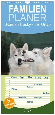 Familienplaner 2025 - Siberian Husky - der Urtyp mit 5 Spalten (Wandkalender, 21 x 45 cm) CALVENDO