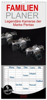 Familienplaner 2025 - Legendäre Kameras der Marke Pentax mit 5 Spalten (Wandkalender, 21 x 45 cm) CALVENDO - Calvendo;Prescher, Werner