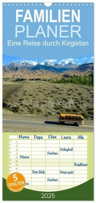 Familienplaner 2025 - Eine Reise durch Kirgistan mit 5 Spalten (Wandkalender, 21 x 45 cm) CALVENDO
