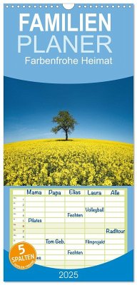 Familienplaner 2025 - Farbenfrohe Heimat mit 5 Spalten (Wandkalender, 21 x 45 cm) CALVENDO - Calvendo;Dittmann, Bettina