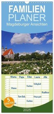 Familienplaner 2025 - Magdeburger Ansichten mit 5 Spalten (Wandkalender, 21 x 45 cm) CALVENDO