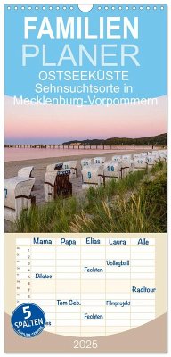 Familienplaner 2025 - OSTSEEKÜSTE Sehnsuchtsorte in Mecklenburg-Vorpommern mit 5 Spalten (Wandkalender, 21 x 45 cm) CALVENDO