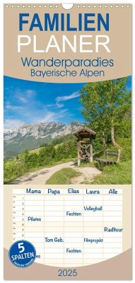Familienplaner 2025 - Wanderparadies Bayerische Alpen mit 5 Spalten (Wandkalender, 21 x 45 cm) CALVENDO - Calvendo;Rabus, Tina