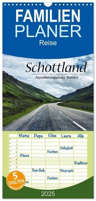 Familienplaner 2025 - Schottland, Atemberaubender Norden mit 5 Spalten (Wandkalender, 21 x 45 cm) CALVENDO