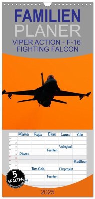 Familienplaner 2025 - VIPER ACTION - F-16 FIGHTING FALCON mit 5 Spalten (Wandkalender, 21 x 45 cm) CALVENDO